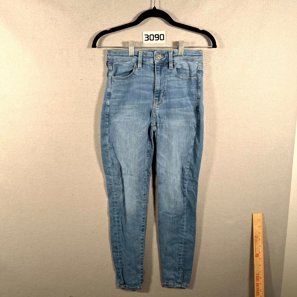 American Eagle Outfitters Jeans Womens‎ 2 Blue Denim Cotton Stretch Tapered Leg